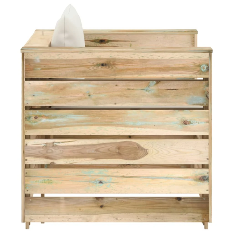 vidaXL 2-daļīgs dārza atpūtas mēbeļu komplekts ar matračiem, koks