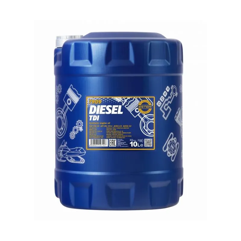 Motoreļļa Mannol 5W - 30, sintētiskais, 10 l