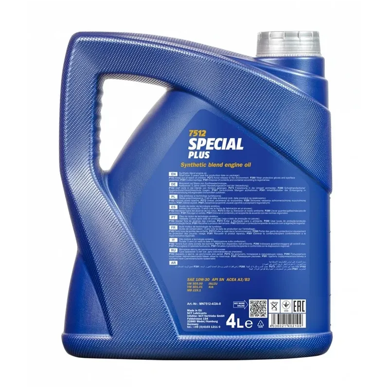 Motoreļļa Mannol Special Plus 10W - 30, daļēji sintētiska, 5 l