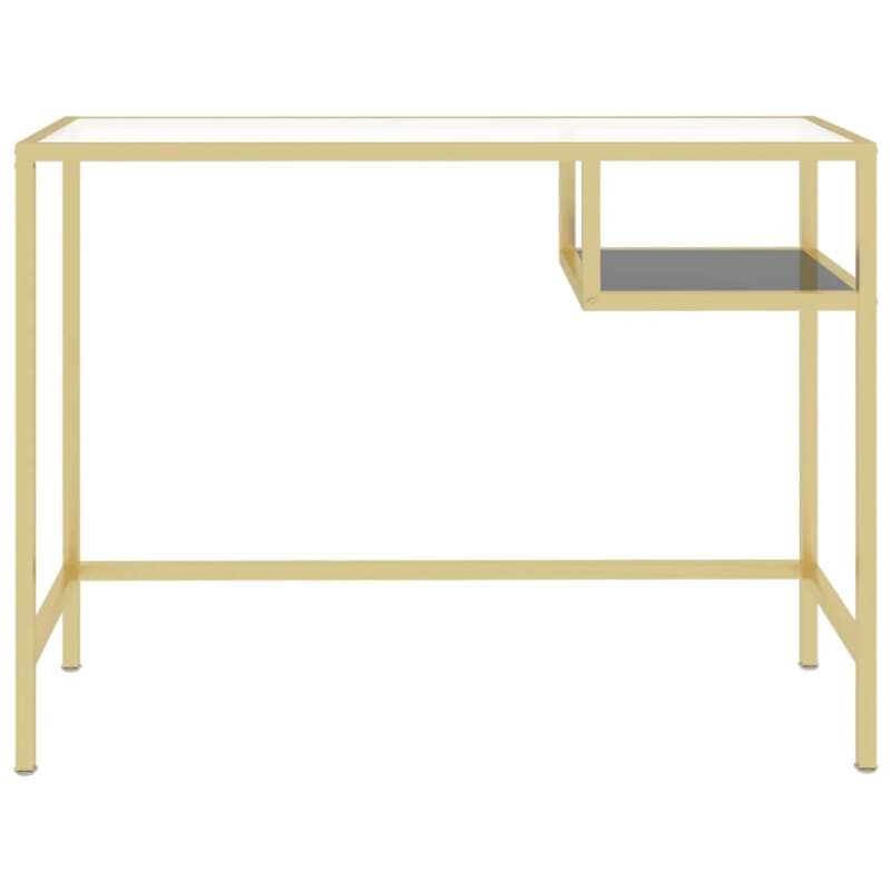 vidaXL datorgalds, 100x36x74 cm, caurspīdīgs rūdīts stikls