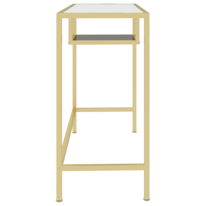 vidaXL datorgalds, 100x36x74 cm, caurspīdīgs rūdīts stikls