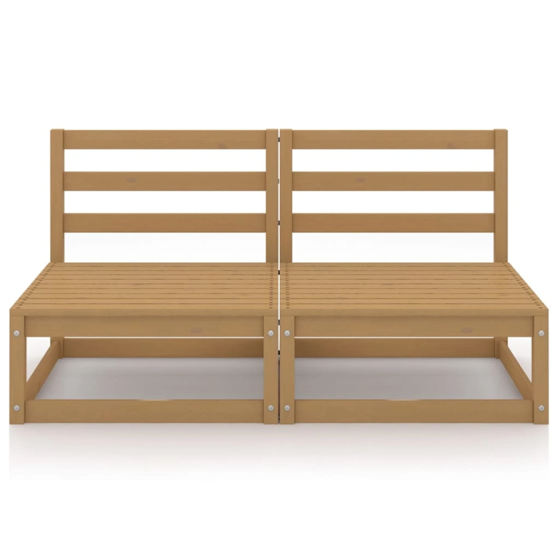 vidaXL divvietīgs dārza dīvāns, medus brūns priedes koks