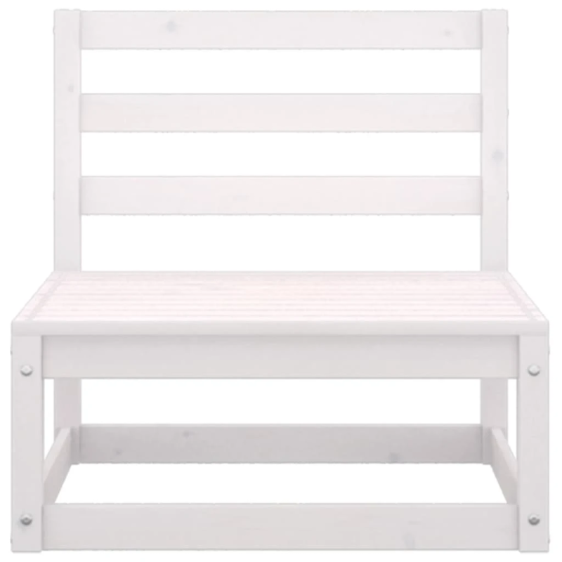 vidaXL 4-daļīgs dārza atpūtas mēbeļu komplekts, balts priedes koks