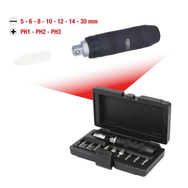 1-2" rokas triecienskrūvgriežu komplekts, 11 gab., KS Tools