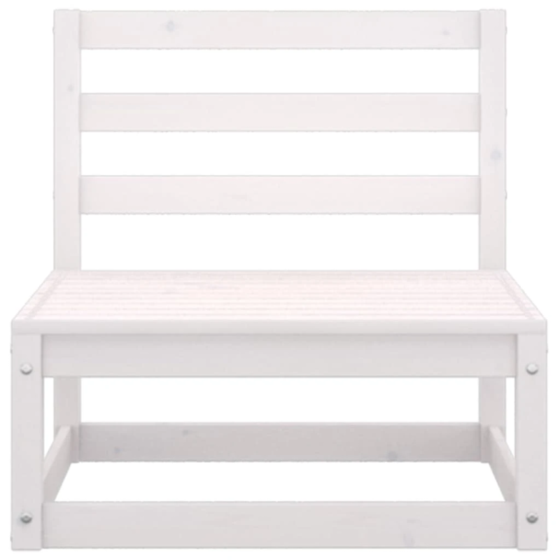 vidaXL 8-daļīgs dārza atpūtas mēbeļu komplekts, balts priedes koks