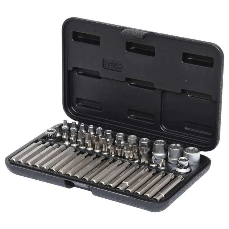 Muciņu uzgaļu komplekts 1-4", 3-8", 1-2" TX, 57 gab., KS Tools