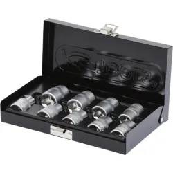 Muciņu komplekts 1-2 Torx E10-E24, 9 gab., KS Tools