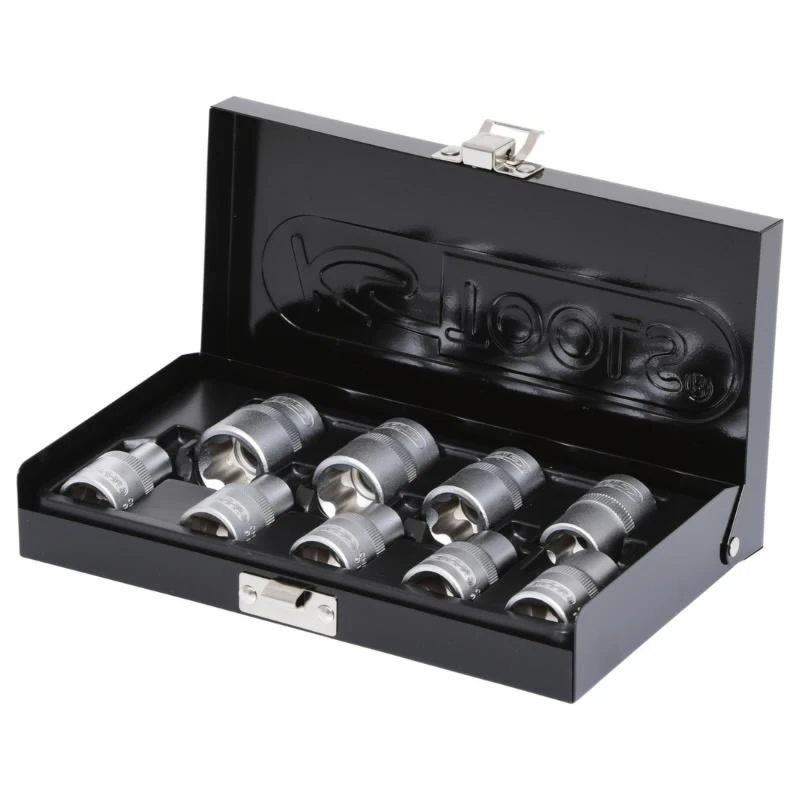 Muciņu komplekts 1-2" Torx E10-E24, 9 gab., KS Tools