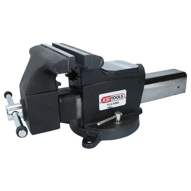 Skrūvspīles ar grozāmu pamatni 200 mm, KS Tools