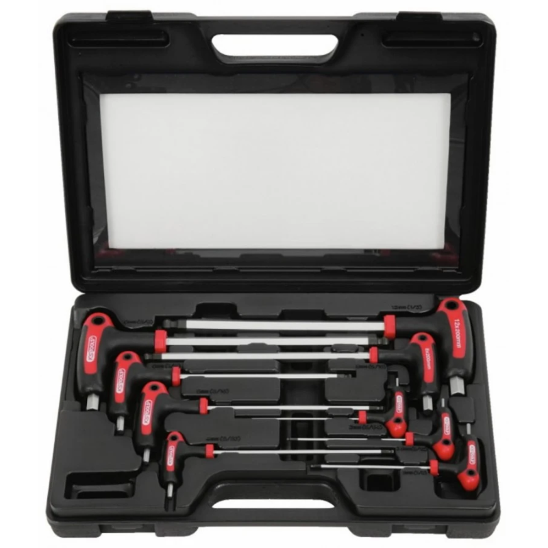 ERGOTORQUE PLUS T-sešstūru komplekts 2-12mm, 9 gab., KS Tools