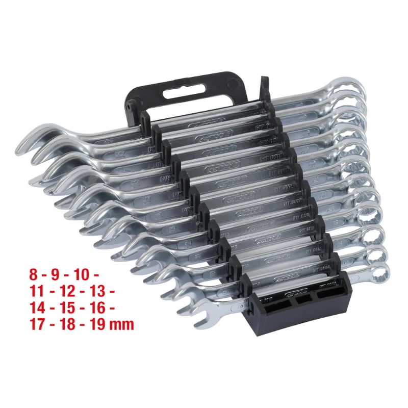 Kombinēto uzgriežņu atslēgu komplekts 8-19 mm, 12 gab., KS Tools