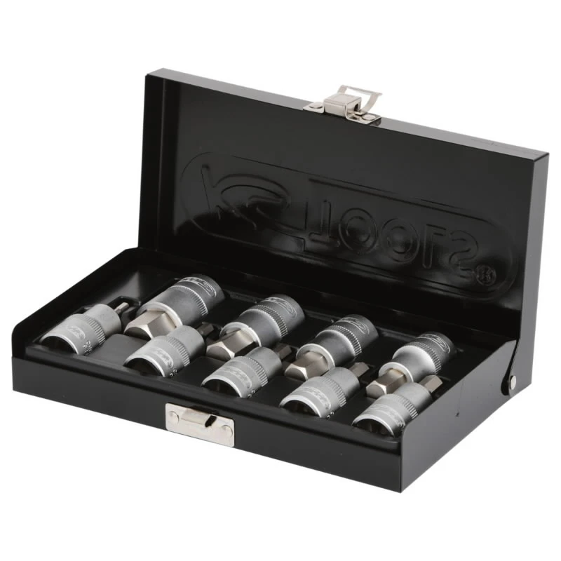 Uzgaļu komplekts 1-2´´, HEX 4-17 mm, 9 gab., KS Tools