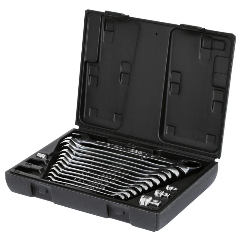 Kombinēto sprūdrata atslēgu komplekts GEARplus 8-19mm, 16gab, KS Tools