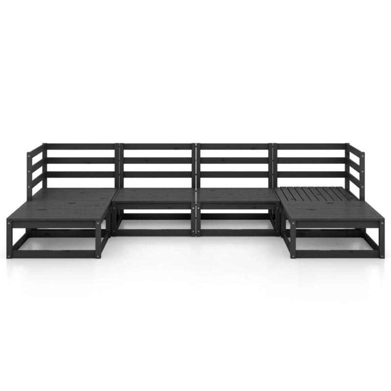 vidaXL 6-daļīgs dārza atpūtas mēbeļu komplekts, priedes masīvkoks