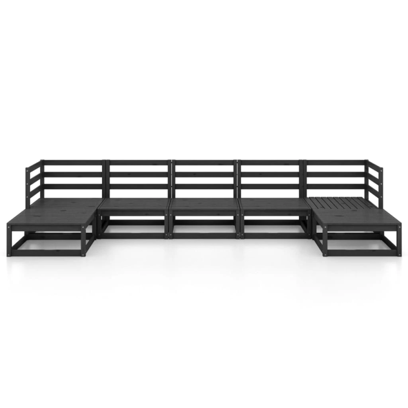 vidaXL 7-daļīgs dārza atpūtas mēbeļu komplekts, priedes masīvkoks