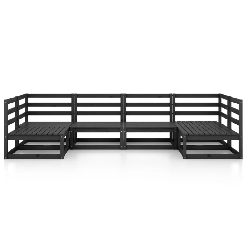 vidaXL 6-daļīgs dārza atpūtas mēbeļu komplekts, priedes masīvkoks