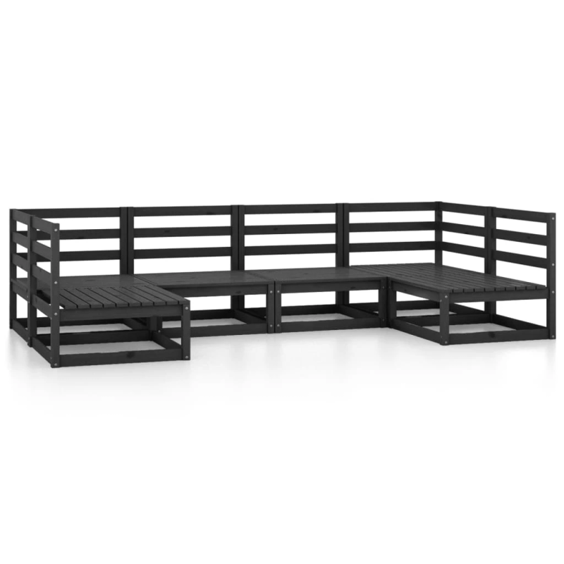 vidaXL 6-daļīgs dārza atpūtas mēbeļu komplekts, priedes masīvkoks