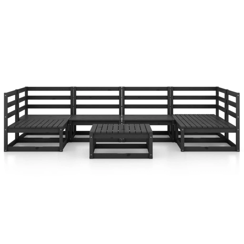 vidaXL 7-daļīgs dārza atpūtas mēbeļu komplekts, priedes masīvkoks