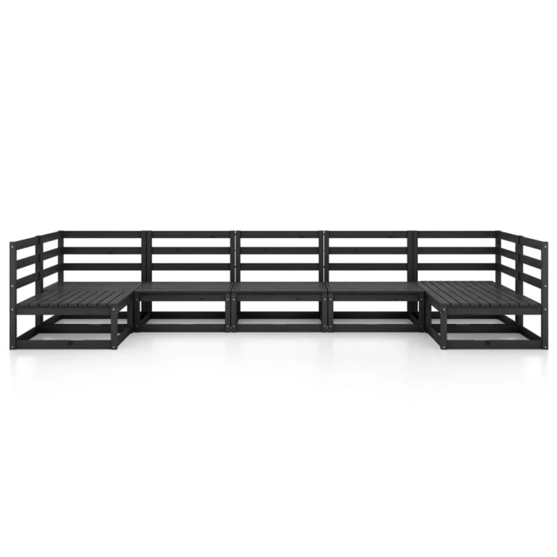 vidaXL 7-daļīgs dārza atpūtas mēbeļu komplekts, priedes masīvkoks