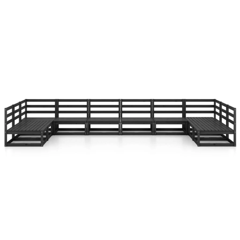 vidaXL 10-daļīgs dārza atpūtas mēbeļu komplekts, priedes masīvkoks