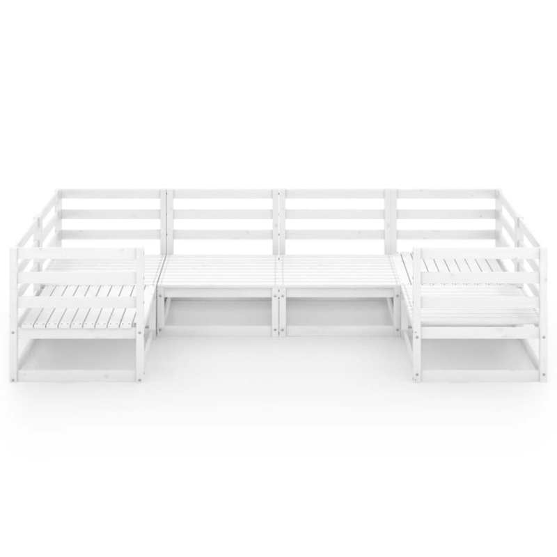 vidaXL 6-daļīgs dārza atpūtas mēbeļu komplekts, priedes masīvkoks