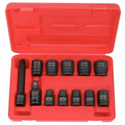 Impact socket set 1-2´´ 10-24mm 12-osa, KS Tools