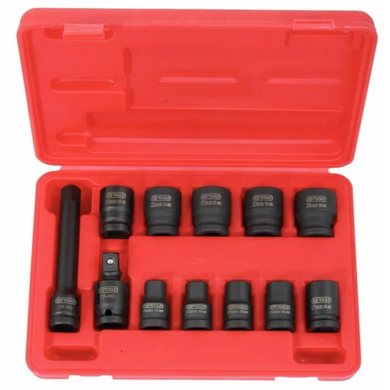 Triecienmuciņu komplekts 1-2´´, 10-24 mm, 12 gab., KS Tools