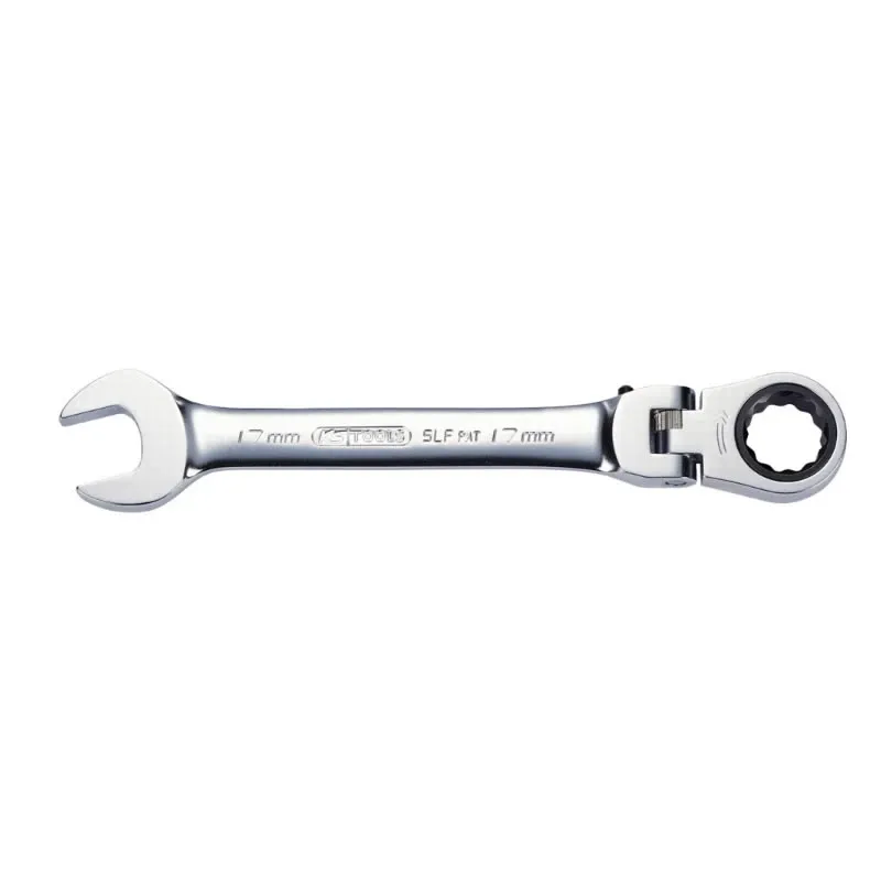 Kombinuotas terkšlinis raktas lanksčia galvute GEAR+ 13mm, KS Tools