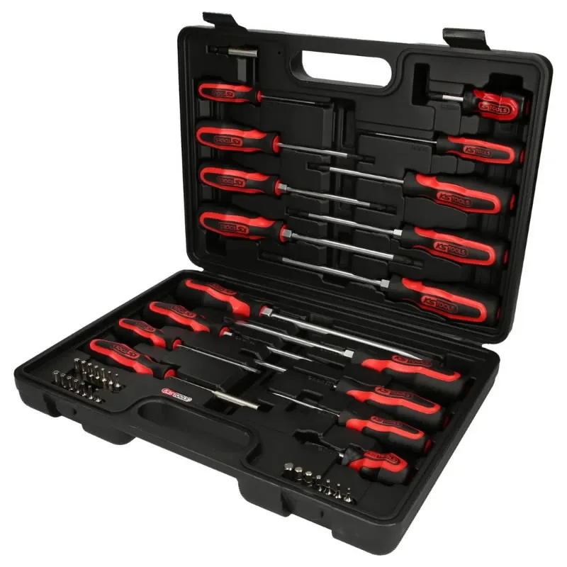ERGOTORQUEplus kruvikeerajate ja otsikute komplekt 39-osaline, KS Tools