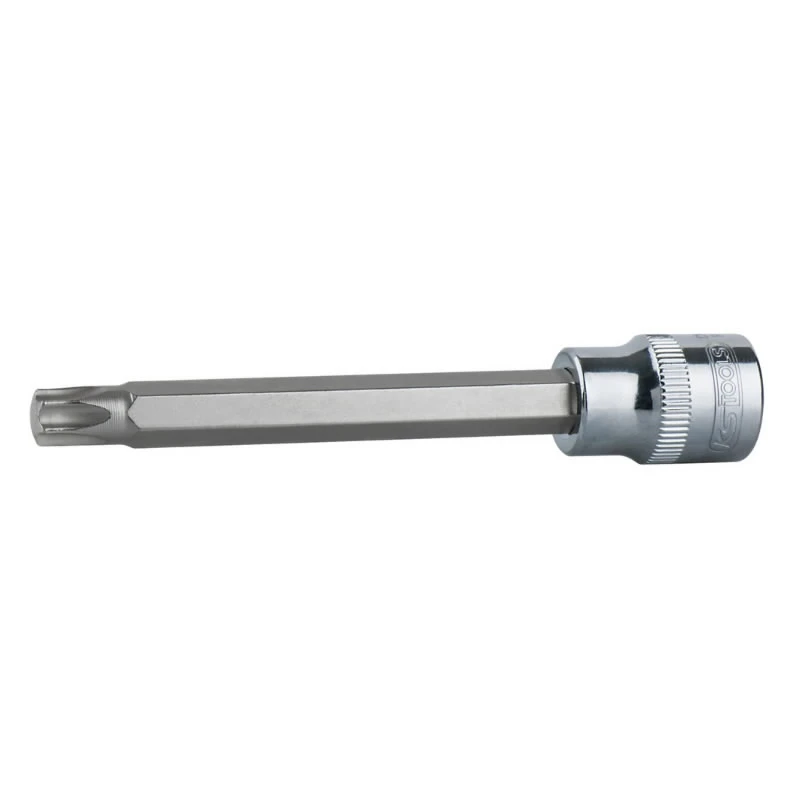 Uzgalis muciņa torx garš 1-2" CHROMEplus, uz pakaramās birka T45, KS Tools