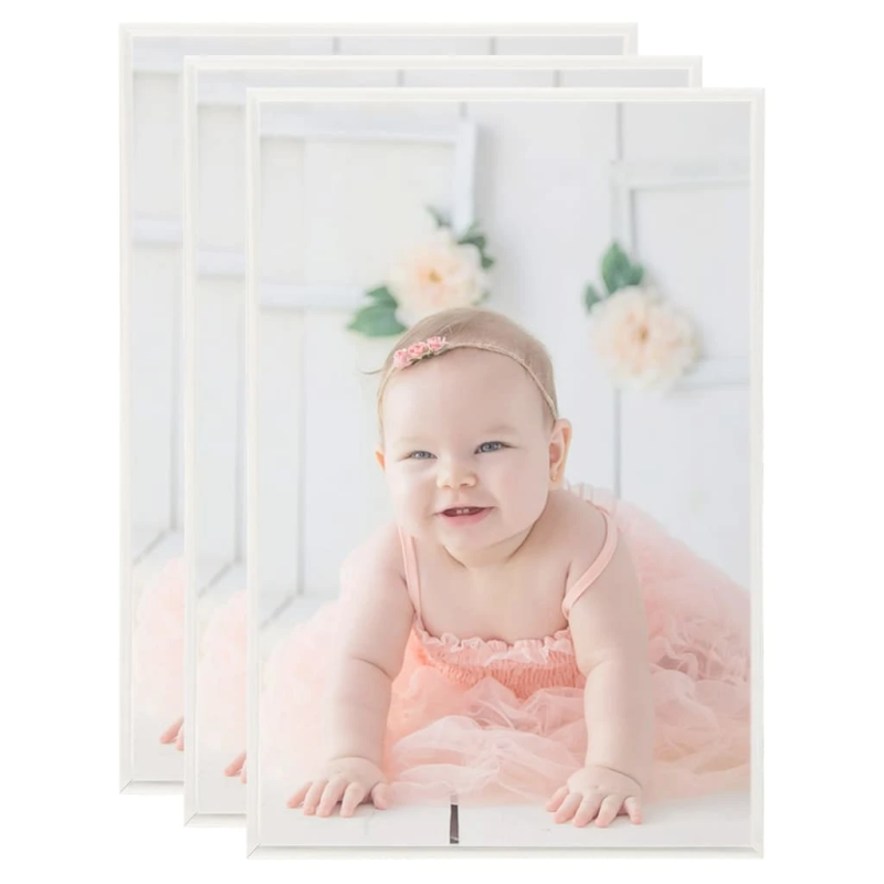 vidaXL foto rāmji, 3 gab., sienai, galdam, sudrabaini, 70x90 cm, MDF