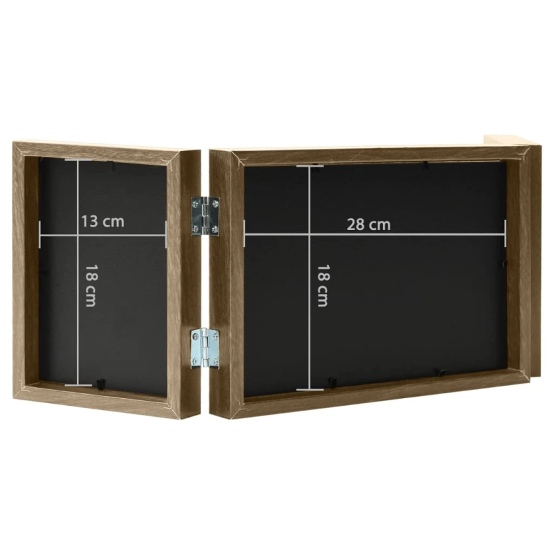 vidaXL 3-daļīgs foto rāmis, kolāža, gaiši brūns, 28x18 cm+2x,13x18 cm,