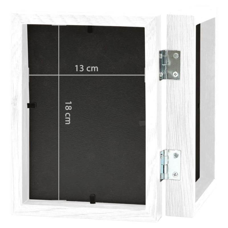 vidaXL 2-daļīgs foto rāmis, kolāža, balts, 2x,13x18 cm,