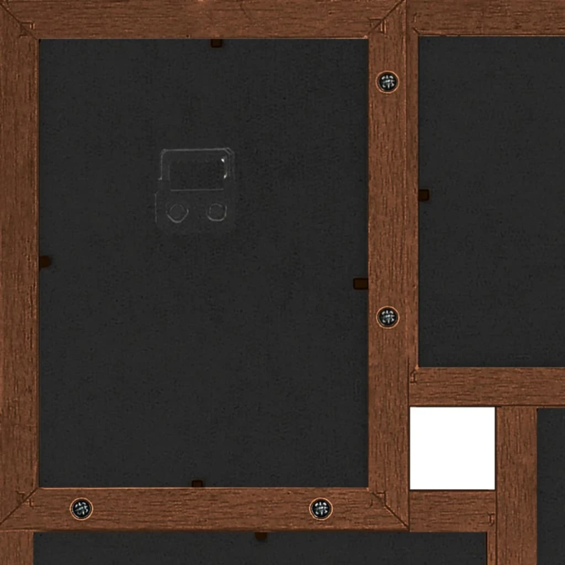 vidaXL kolāžas foto rāmis, 24x,13x18 cm, attēliem, tumši brūns MDF