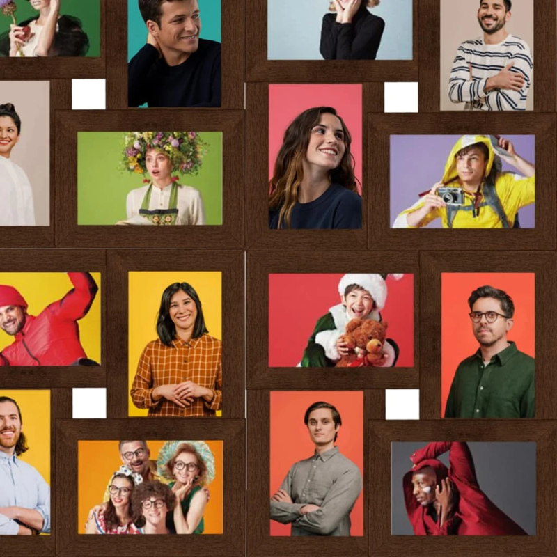 vidaXL kolāžas foto rāmis, 24x,13x18 cm, attēliem, tumši brūns MDF