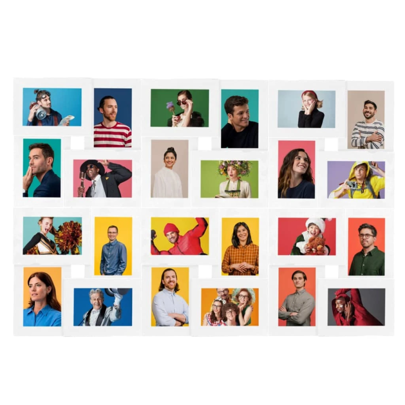 vidaXL kolāžas foto rāmis, 24x,13x18 cm, attēliem, balts MDF