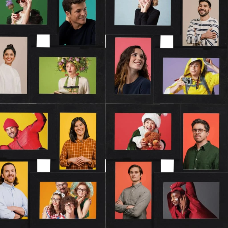 vidaXL kolāžas foto rāmis, 24x,13x18 cm, attēliem, melns MDF