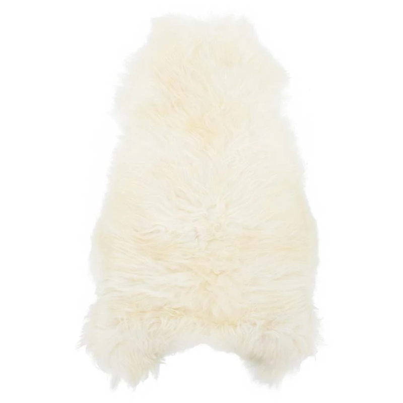 vidaXL krēsla pārsegs, Islandes aitāda, krēmkrāsas, 70x110 cm