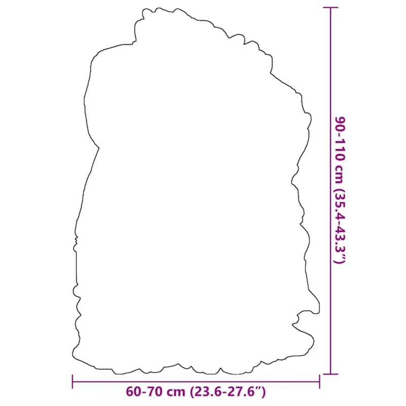 vidaXL krēsla pārsegs, Islandes aitāda, brūns, 70x110 cm