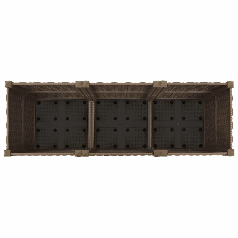 vidaXL augstā puķu dobe, 120x40x38 cm, polipropilēns