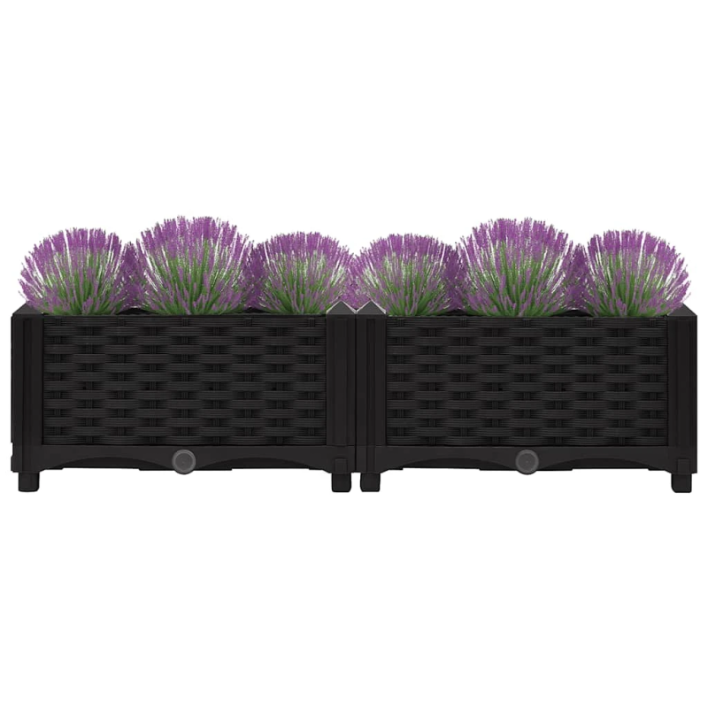 vidaXL puķu kaste, 80x40x23 cm, polipropilēns