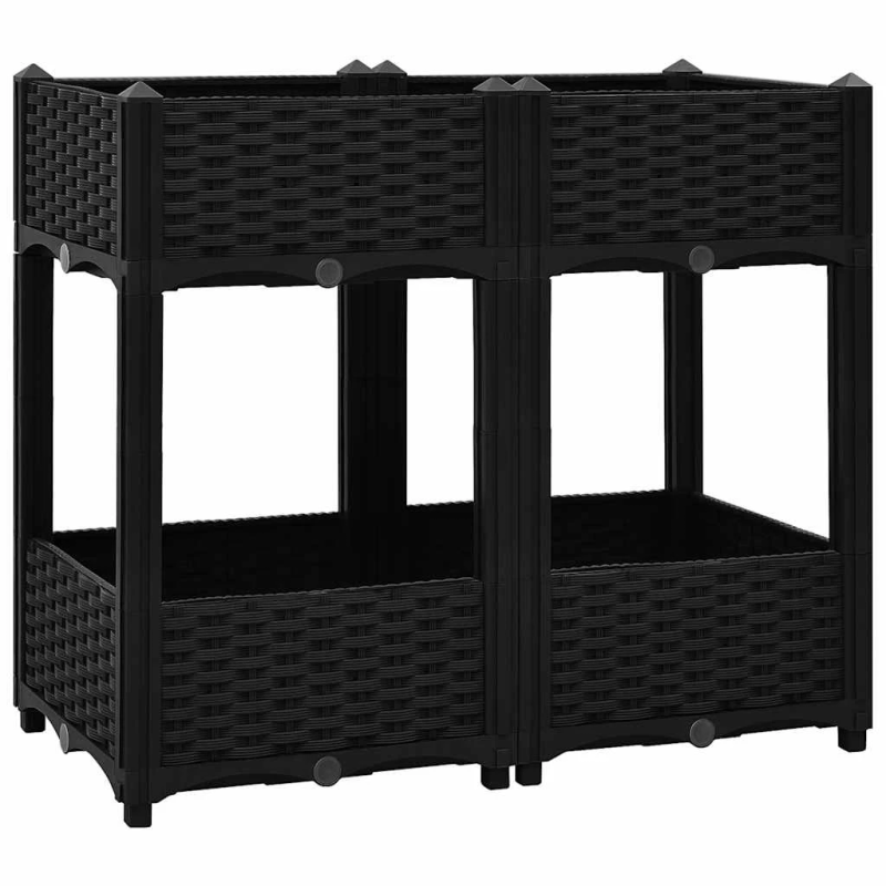 vidaXL puķu kaste, 80x40x71 cm, polipropilēns