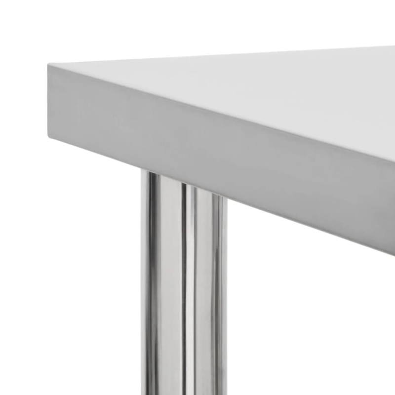 vidaXL virtuves darba galds, 80x45x85 cm, nerūsējošs tērauds