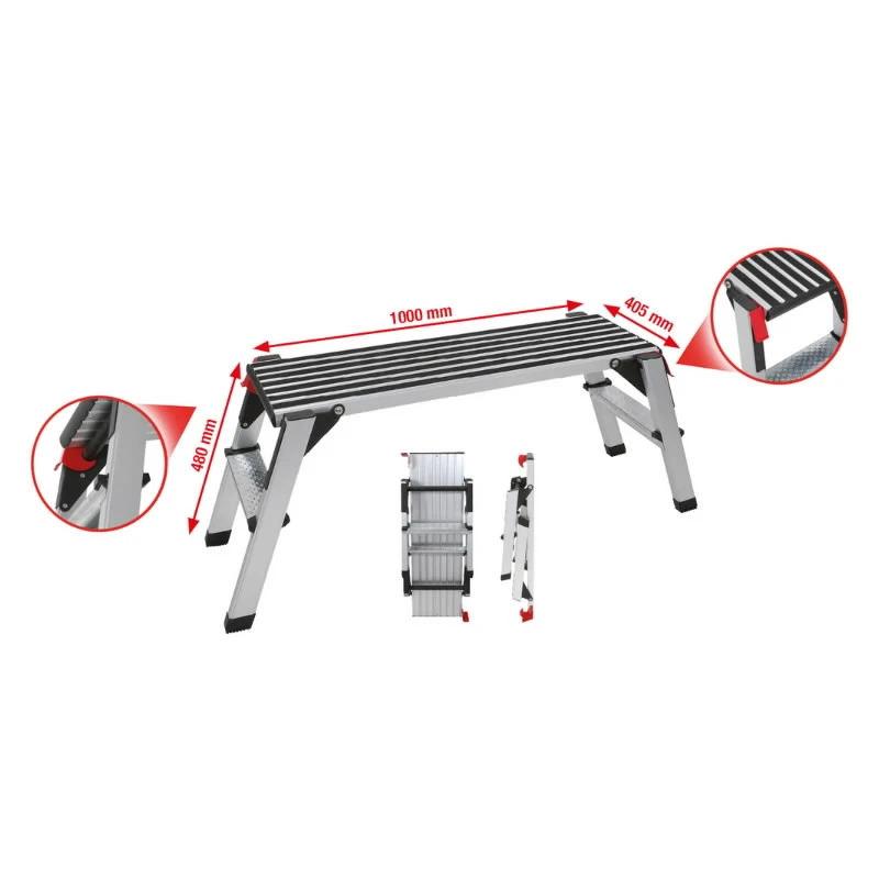 Alumīnija darba platforma 960x300mm, H480mm, maks. 150kg, KS Tools