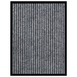 vidaXL durvju paklājs, svītrains, pelēks, 40x60 cm