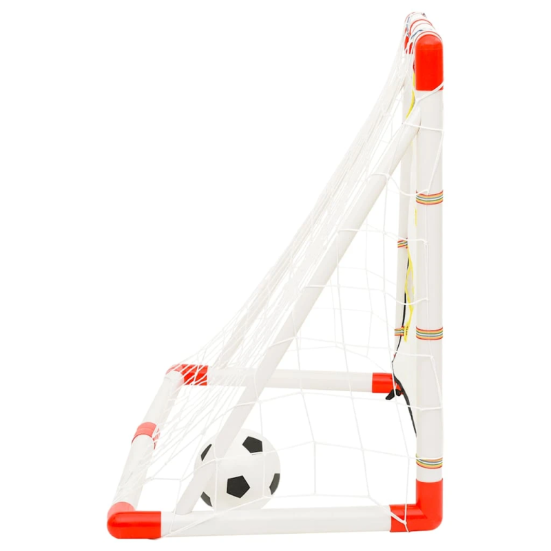 vidaXL bērnu futbola vārtu komplekts ar sienu, 120x51x77,5 cm