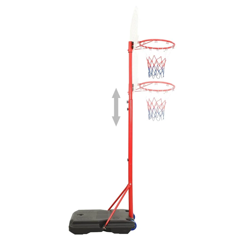 vidaXL basketbola komplekts, regulējams, 200-236 cm, pārvietojams