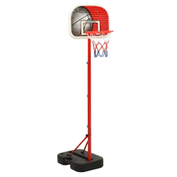 vidaXL basketbola komplekts, regulējams 138,5-166 cm, pārvietojams