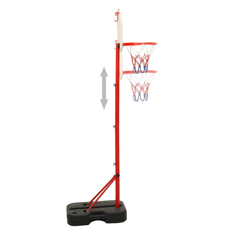 vidaXL basketbola komplekts, regulējams 138,5-166 cm, pārvietojams