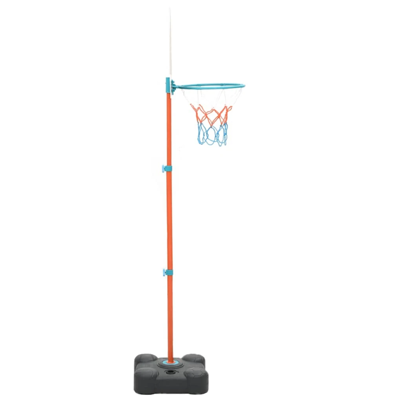 vidaXL basketbola komplekts, regulējams 109-141 cm, pārvietojams